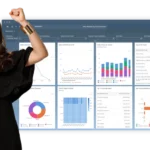 Woman celebrating being recognised as SAP’s Fastest Growing Business One Partner in the UK and Ireland